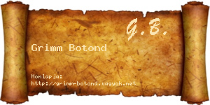 Grimm Botond névjegykártya